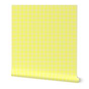 Quarter Inch Yellow and White Gingham Check