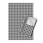 Half Inch Black and White Gingham Check