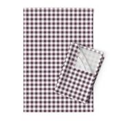 Half Inch Eggplant Purple and White Gingham Check