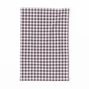 Half Inch Eggplant Purple and White Gingham Check