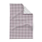 Half Inch Eggplant Purple and White Gingham Check