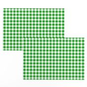 Half Inch Christmas Green and White Gingham Check