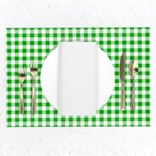 Half Inch Christmas Green and White Gingham Check