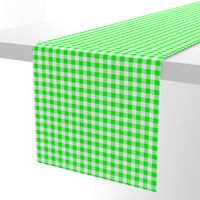 Half Inch Lime Green and White Gingham Check