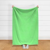 Half Inch Lime Green and White Gingham Check