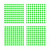 Half Inch Lime Green and White Gingham Check