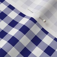 Half Inch Midnight Blue and White Gingham Check