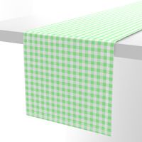 Half Inch Mint Green and White Gingham Check