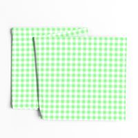 Half Inch Mint Green and White Gingham Check