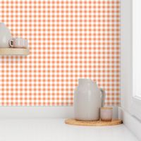 Half Inch Peach and White Gingham Check