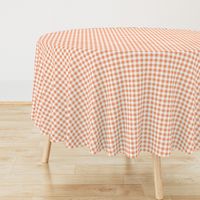 Half Inch Peach and White Gingham Check