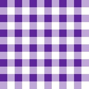 Half Inch Purple and White Gingham Check