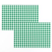 Half Inch Shamrock Green and White Gingham Check