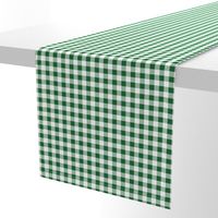 Half Inch Spruce Green and White Gingham Check