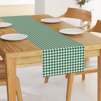 Half Inch Spruce Green and White Gingham Check