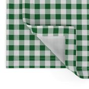 Half Inch Spruce Green and White Gingham Check