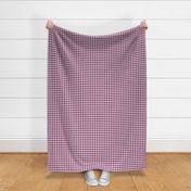 Half Inch Tyrian Purple and White Gingham Check