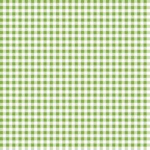 Eighth Inch Greenery Green and White Gingham Check