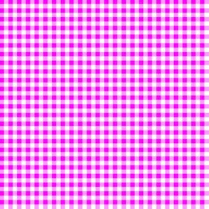 Eighth Inch Pink and White Gingham Check