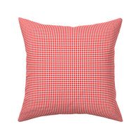 Eighth Inch Red and White Gingham Check