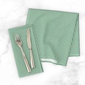 Eighth Inch Spruce Green and White Gingham Check