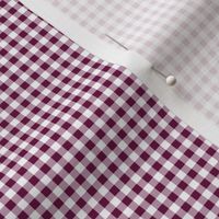 Eighth Inch Tyrian Purple and White Gingham Check