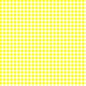 Eighth Inch Yellow and White Gingham Check