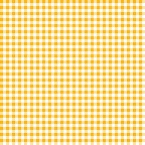 Eighth Inch Yellow Gold and White Gingham Check