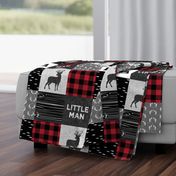 little man - red and black (buck) quilt woodland w/ kid you will move mountains