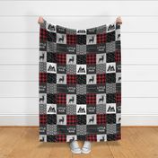 little man - red and black (buck) quilt woodland w/ kid you will move mountains