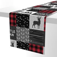 little man - red and black (buck) quilt woodland w/ kid you will move mountains