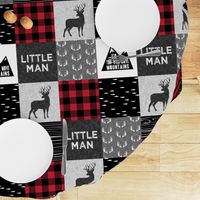 little man - red and black (buck) quilt woodland w/ kid you will move mountains