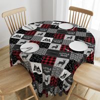 little man - red and black (buck) quilt woodland w/ kid you will move mountains