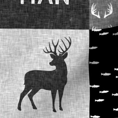 little man - red and black (buck) quilt woodland w/ kid you will move mountains