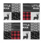 little man - red and black (buck) quilt woodland w/ kid you will move mountains