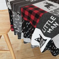 little man - red and black (buck) quilt woodland w/ kid you will move mountains (90)