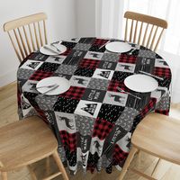 little man - red and black (buck) quilt woodland w/ kid you will move mountains (90)