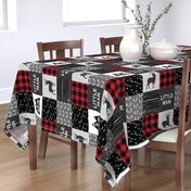 little man - red and black (buck) quilt woodland w/ kid you will move mountains (90)