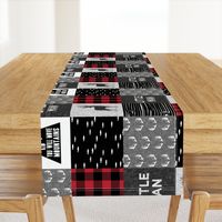 little man - red and black (buck) quilt woodland w/ kid you will move mountains (90)