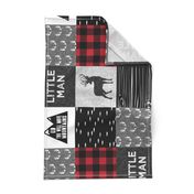 little man - red and black (buck) quilt woodland w/ kid you will move mountains (90)