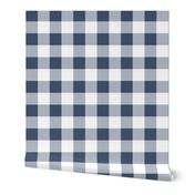 Two Inch Blue Jeans Blue and White Gingham Check