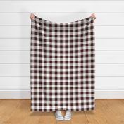 Two Inch Brown and White Gingham Check