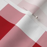 Two Inch Dark Red and White Gingham Check