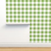 Two Inch Greenery Green and White Gingham Check