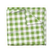 Two Inch Greenery Green and White Gingham Check