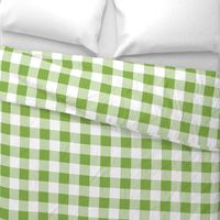 Two Inch Greenery Green and White Gingham Check