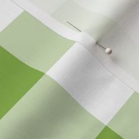 Two Inch Greenery Green and White Gingham Check