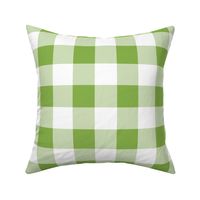 Two Inch Greenery Green and White Gingham Check