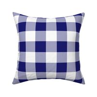 Two Inch Midnight Blue and White Gingham Check