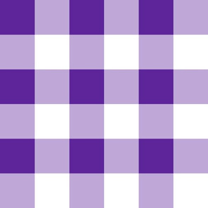 Two Inch Purple and White Gingham Check